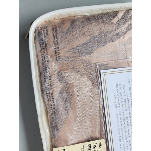 NWT Frette 2 PC SET Jasoine King Shams Powder Pink Grey 21'' x 37'' #12 - Picture 14 of 14